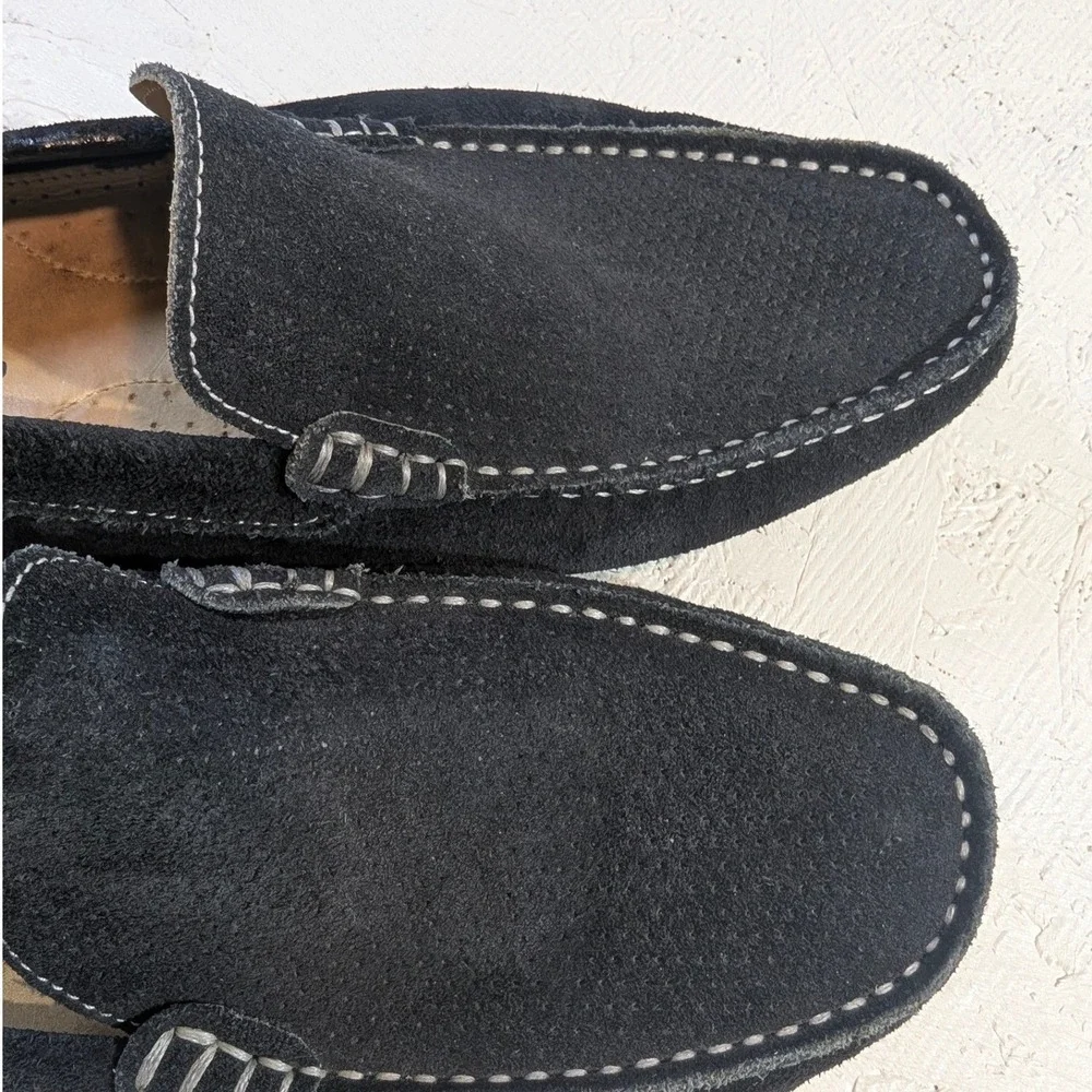 Winthrop‎ Mens Black Suede Driving Moccasins Loafers Shoes Size 10M